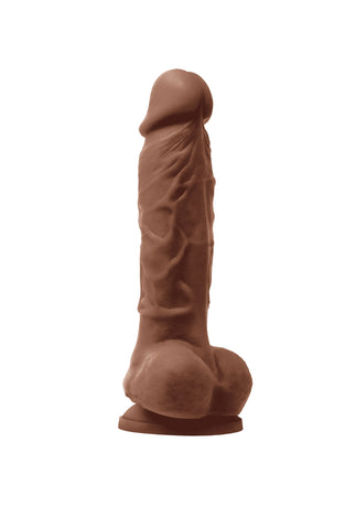Colours - Pleasures - Vibrating - 5 Inch Dildo -  Brown NSN-0402-22