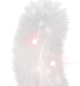 Foxy Tail - Light Up Faux Fur Butt Plug - White Plug - White HTP3481