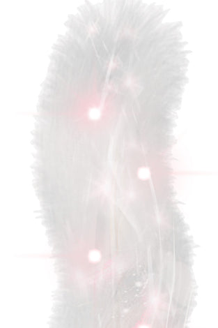 Foxy Tail - Light Up Faux Fur Butt Plug - White Plug - White HTP3481