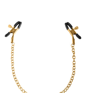 Fetish Fantasy Gold Chain Nipple Clamps - Gold PD3977-27