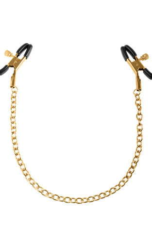 Fetish Fantasy Gold Chain Nipple Clamps - Gold PD3977-27