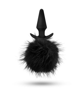 Temptasia - Bunny Tail Pom Plug - Black BL-59215