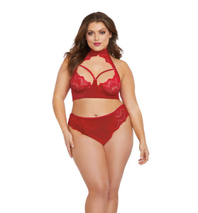 Bra and Panty - Queen Size - Rouge DG-12120XROUQ