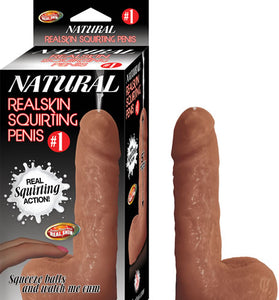 #1 Natural Realskin Squirting Penis - Brown NW2841