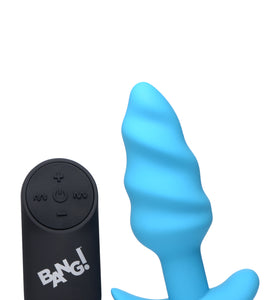 21x Silicone Swirl Plug With Remote - Blue BNG-AG564-BLU
