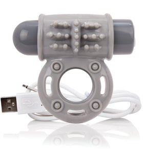 Charged Owow Rechargeable Vibe Ring - Grey AOW-G-101E
