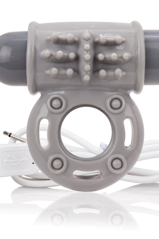 Charged Owow Rechargeable Vibe Ring - Grey AOW-G-101E