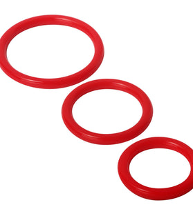 Trinity Silicone Cock Rings - Red TV-SP130-RED