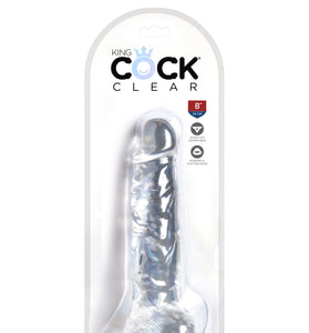King Cock Clear 8 Inch Cock With Balls PD5756-20