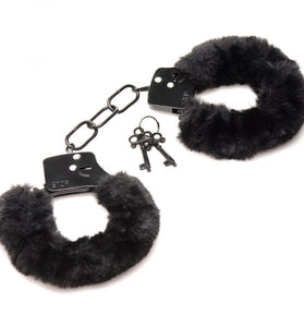 Cuffed in Fur Furry Handcuffs - Black MS-AG937-BLK