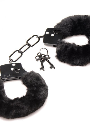 Cuffed in Fur Furry Handcuffs - Black MS-AG937-BLK