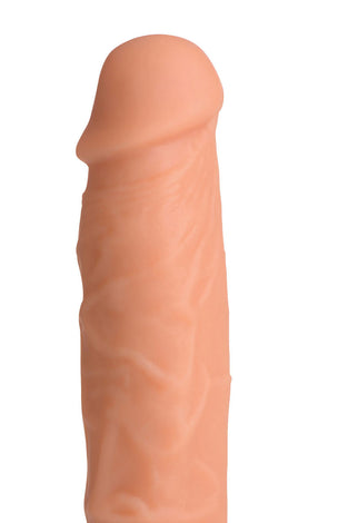 Power Pecker 7 Inch Silicone Dildo With Balls - Flesh SU-AG371FLSH