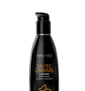 Aqua Salted Caramel Flavored Water Based Intimate  Lubricant - 2 Fl. Oz. WS-90322