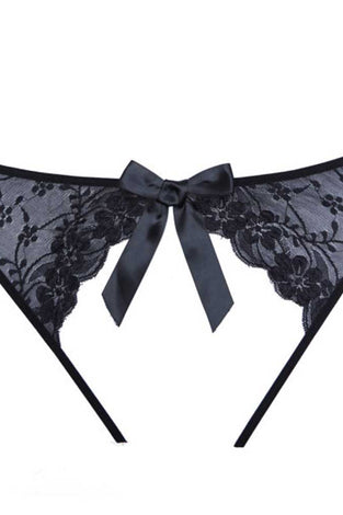 Adore Sheer Teaz Panty - One Size - Black ALR-A1098-OS