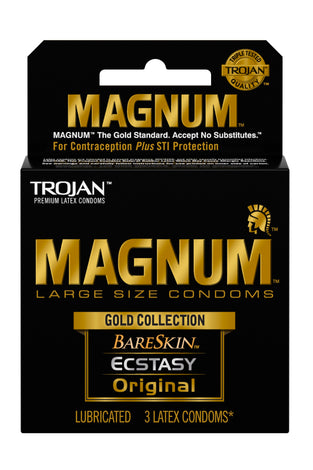 Trojan Magnum Large Size Gold Collection Condoms - 3 Pack TJ01987