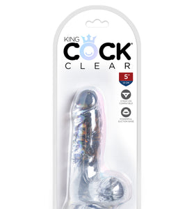 King Cock Clear 5 Inch Cock With Balls PD5751-20
