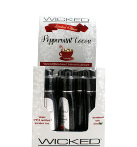 Aqua Peppermint Cocoa Flavored Water Based  Intimate Lubricant - 2 Fl. Oz. - 12 Piece Display WS-90362D