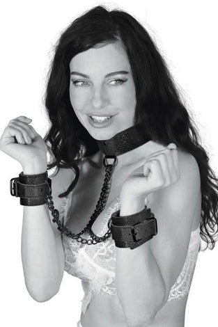 Sex and Mischief Shadow Sparkle Collar & Cuff Set SS099-15
