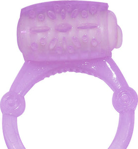 Humm Dinger Vibrating Penis Ring Clitoral Stiimulator - Purple HTP2066