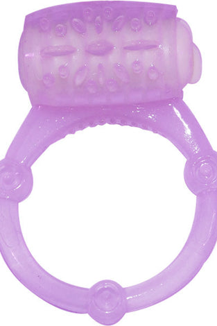 Humm Dinger Vibrating Penis Ring Clitoral Stiimulator - Purple HTP2066