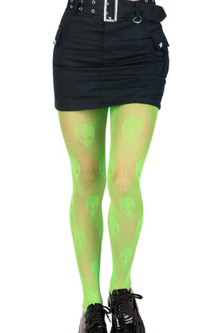 Alien Net Tights - One Size - Green LA-9728GRNOS
