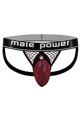 Cock Pit Net Cock Ring Jock - S/ M - Burgundy MP-346260BNSM