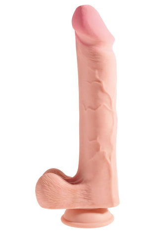 King Cock Plus Triple Density 12 Inch Cock With Balls - Flesh PD5723-21