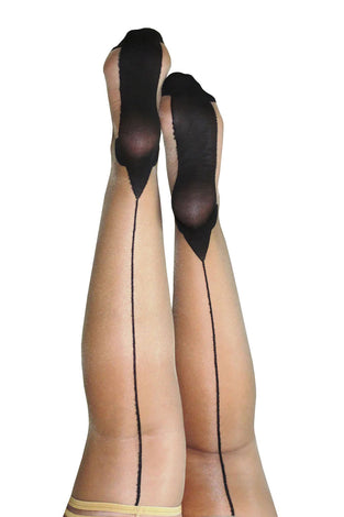 Ruby - Cuban Heel Thigh High - Size D - Nude KX-1318D-NUD-D