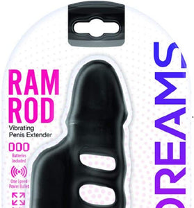 Ram Rod Vibrating Penis Extender - Black HTP3308