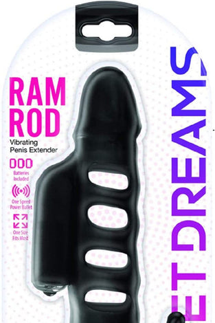 Ram Rod Vibrating Penis Extender - Black HTP3308