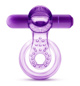 Play With Me - Lick It - Vibrating Double Strap Cockring - Purple BL-61911
