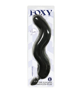 Foxy Fox Tail Silicone Butt Plug - Black IC1402