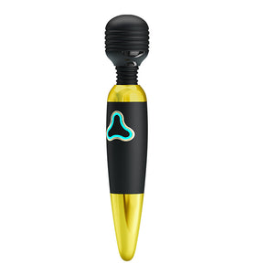 Pretty Love Body Wand With Led Light - Black and  Gold BW-055010-2