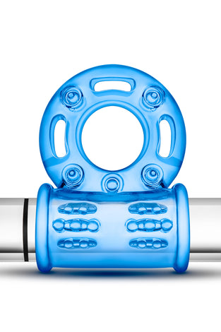 Stay Hard 10 Function Vibrating Bull Ring - Blue BL-77902
