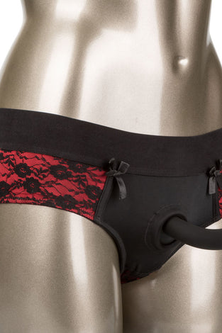 Scandal Crotchless Pegging Panty Set - S/m SE2712563
