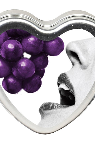Edible Heart Candle - Grape - 4 Oz. EB-HSCK007