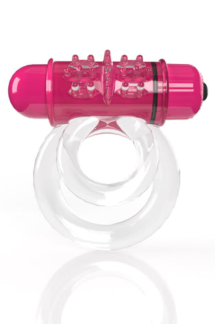 Screaming O 4b - Double O Super Powered Vibrating  Double Ring - Strawberry SO-4BD6-ST