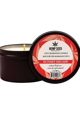 Hemp Seed 3-in-1 Massage Candle - Sunset Escape 6 Oz EB-HSCS023C