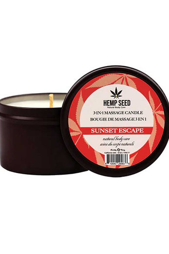 Hemp Seed 3-in-1 Massage Candle - Sunset Escape 6 Oz EB-HSCS023C