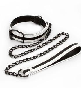 Glo Bondage - Collar and Leash - Green NSN-0497-28
