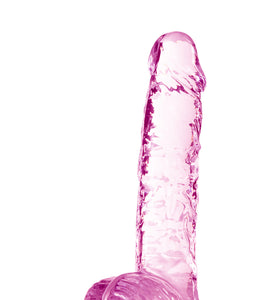 Naturally Yours - 6 Inch Crystalline Dildo - Rose BL-51700