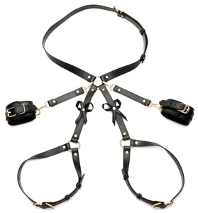 Bondage Harness With Bows - Medium/large - Black STR-AH088-ML