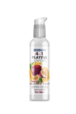 Swiss Navy 4-in-1 Playful Flavors - Wild Passion  Fruit - 4 Fl. Oz. MD-SN4N1FWPF4