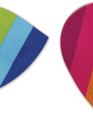 Nipplicious - Rainbow Nipple Pasties - Hearts and Lips HTP3338