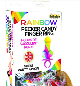 Rainbow Cock Ring Pop - 12 Piece Display HTP2607D