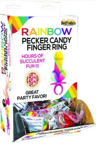 Rainbow Cock Ring Pop - 12 Piece Display HTP2607D
