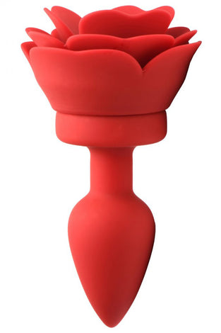 28x Silicone Vibrating Rose Anal Plug With Remote  - Small BTYS-AG988-SML