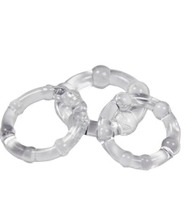 Cockring Combo Beaded - Clear WTC63831