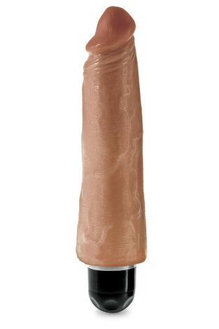 King Cock 8 Inch Vibrating Stiffy - Tan PD5523-22