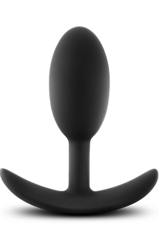 Anal Adventures - Platinum - Silicone Vibra Slim  Plug -Medium - Black BL-11875